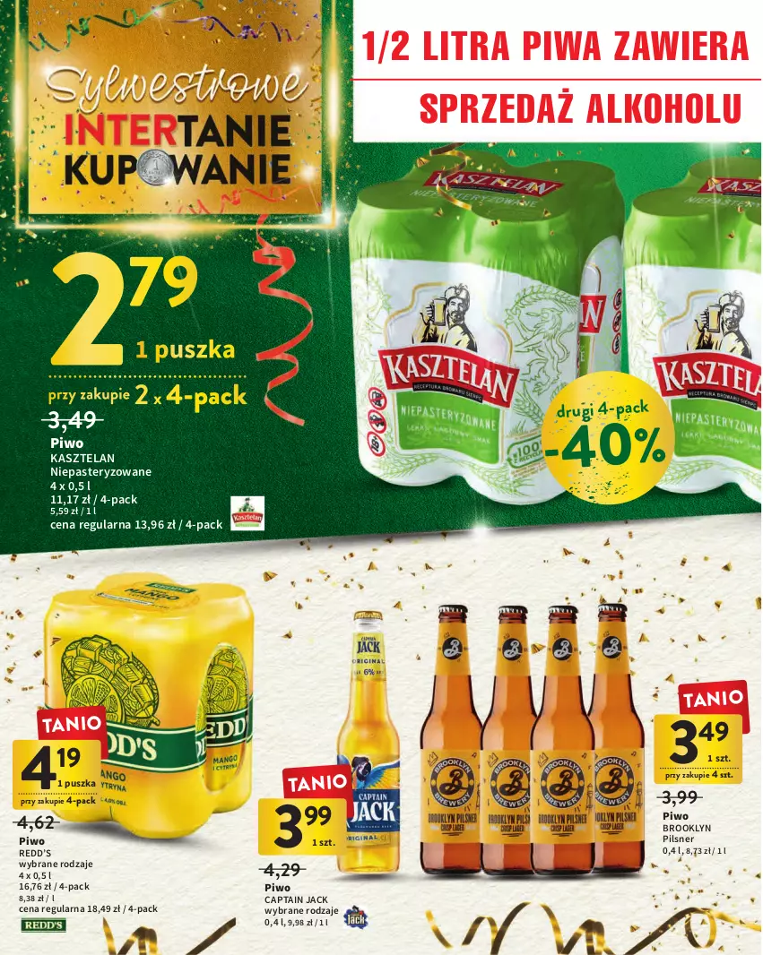 Gazetka promocyjna Intermarche - Gazetka Intermarche - ważna 27.12.2022 do 11.01.2023 - strona 6 - produkty: Captain Jack, Kasztelan, Piwa, Piwo