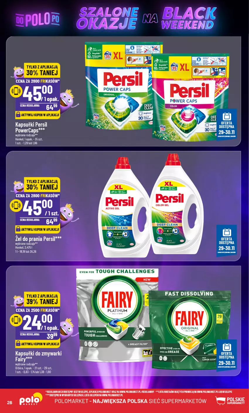 Gazetka promocyjna PoloMarket - Gazetka pomocyjna - ważna 27.11 do 03.12.2024 - strona 28 - produkty: Fa, Fairy, Persil, Zmywarki