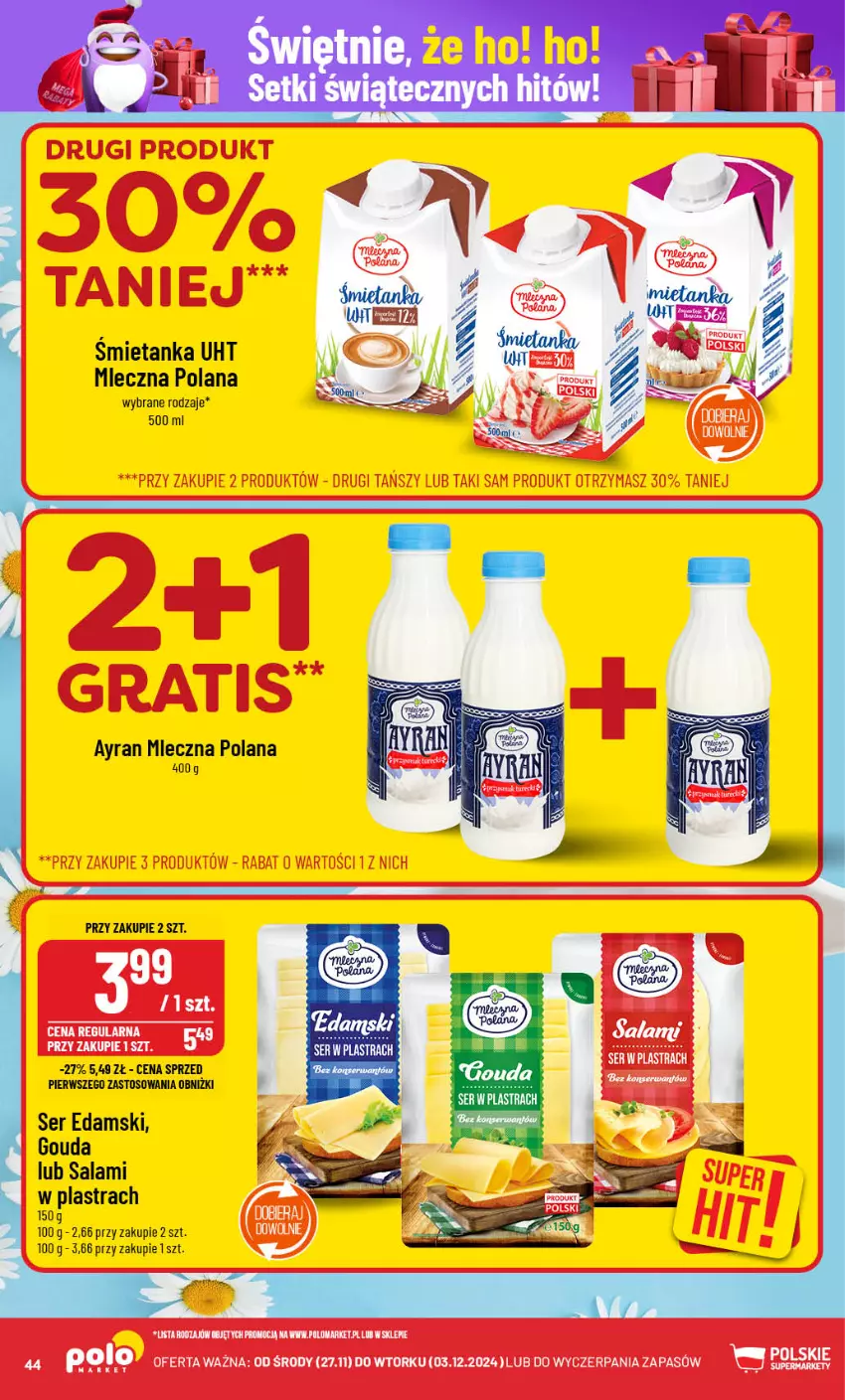 Gazetka promocyjna PoloMarket - Gazetka pomocyjna - ważna 27.11 do 03.12.2024 - strona 44 - produkty: Edam, Gouda, LANA, Salami, Ser