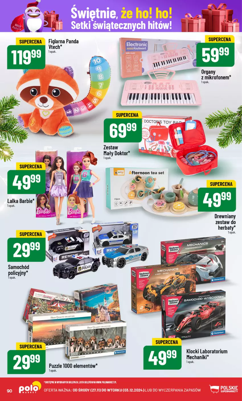 Gazetka promocyjna PoloMarket - Gazetka pomocyjna - ważna 27.11 do 03.12.2024 - strona 90 - produkty: Barbie, Klocki, Lalka, Mikrofon, Panda, Puzzle