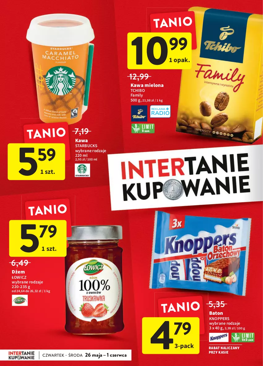 Gazetka promocyjna Intermarche - Dzien matki - ważna 25.05 do 01.06.2022 - strona 14 - produkty: Baton, Dżem, Fa, Kawa, Kawa mielona, Knoppers, Tchibo, Tchibo Family