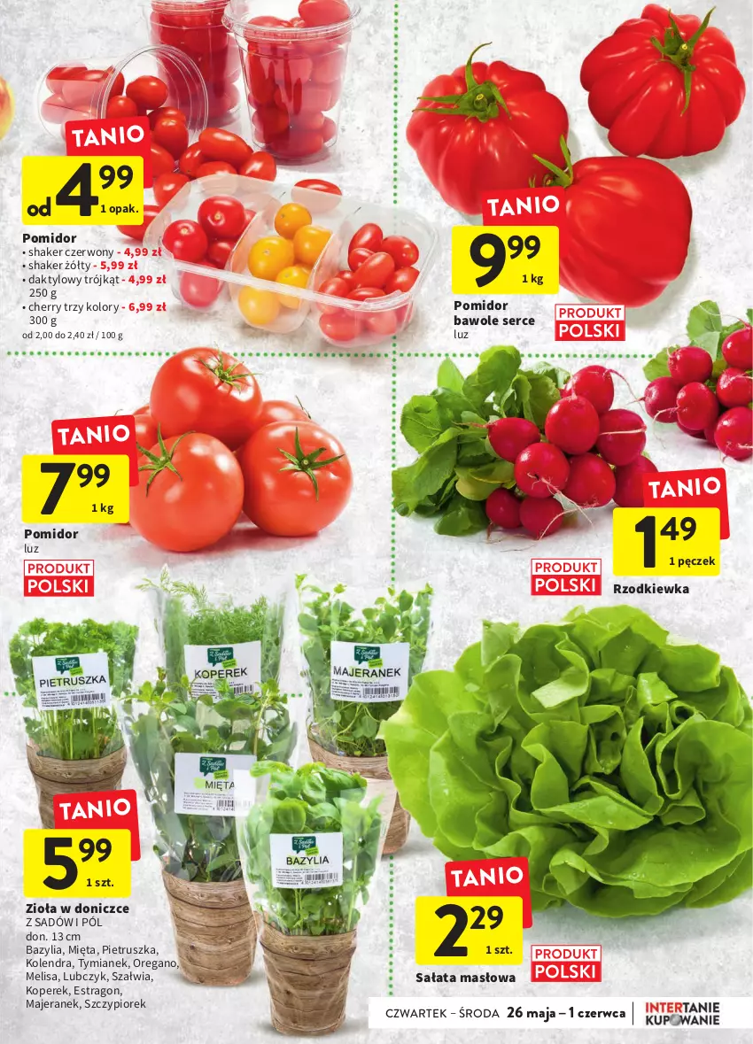 Gazetka promocyjna Intermarche - Dzien matki - ważna 25.05 do 01.06.2022 - strona 17 - produkty: Bazyl, Bazylia, Kolendra, Masło, Mięta, Pietruszka, Rzodkiewka, Sałat, Sałata masłowa, Ser, Zioła w doniczce