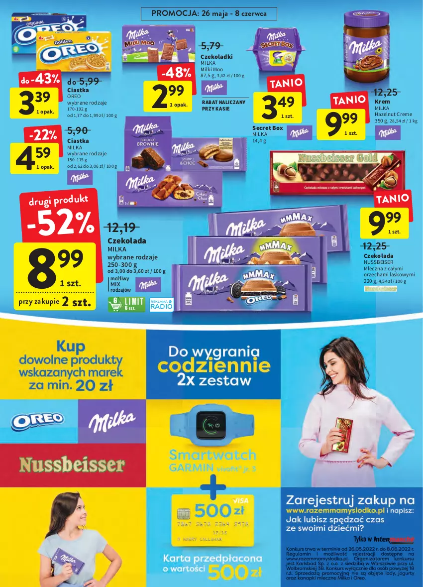 Gazetka promocyjna Intermarche - Dzien matki - ważna 25.05 do 01.06.2022 - strona 28 - produkty: Ciastka, Czekolada, Milka, Oreo, Ser