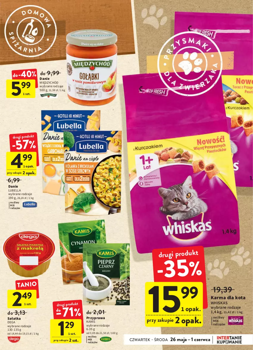 Gazetka promocyjna Intermarche - Dzien matki - ważna 25.05 do 01.06.2022 - strona 33 - produkty: Bell, Bella, Dega, Kamis, Lubella, Sałat, Sałatka, Whiskas