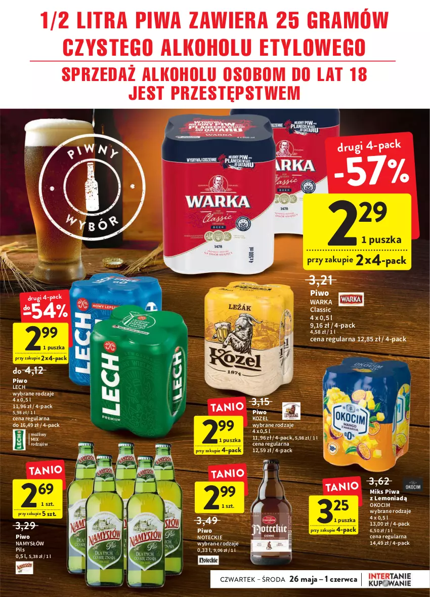 Gazetka promocyjna Intermarche - Dzien matki - ważna 25.05 do 01.06.2022 - strona 35 - produkty: Gra, Koc, Kozel, Namysłów, Okocim, Piwa, Piwo, Warka