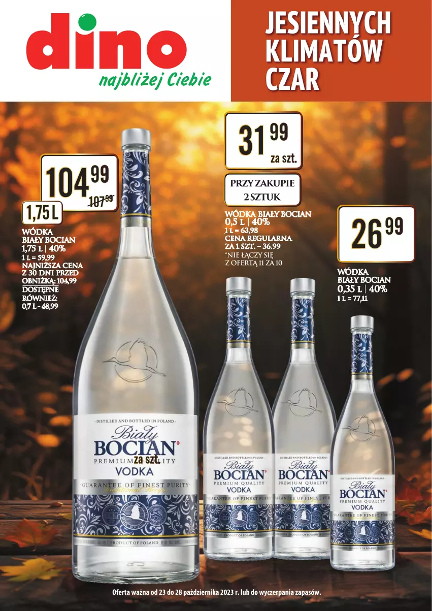 Gazetka promocyjna Dino - Katalog alkoholowy 23-28.10 - ważna 23.10 do 28.10.2023 - strona 1 - produkty: Biały Bocian, JBL, Wódka