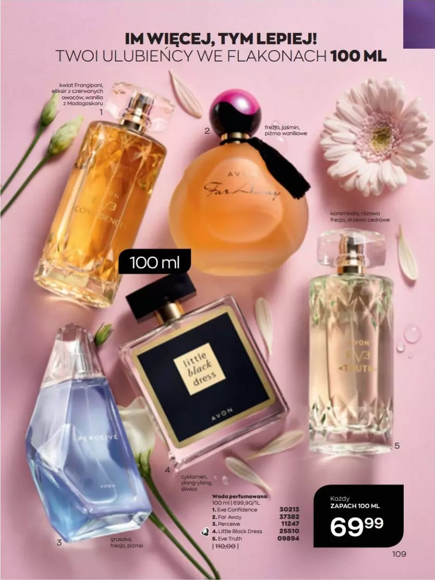 Gazetka promocyjna Avon - lipiec - ważna 01.07 do 31.07.2022 - strona 109 - produkty: Cyklamen, Dres, Lack, Perfum