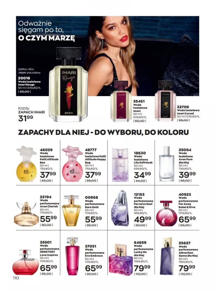 Gazetka promocyjna Avon - lipiec - ważna 01.07 do 31.07.2022 - strona 110 - produkty: Fa, Mus, Olej, Perfum, Por, Pur, Róża, Woda, Woda perfumowana, Woda toaletowa