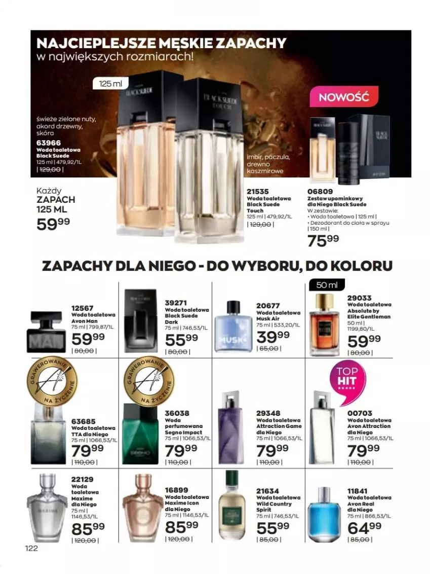 Gazetka promocyjna Avon - lipiec - ważna 01.07 do 31.07.2022 - strona 122 - produkty: Absolut, Dezodorant, Imbir, Lack, Mus, Nuty, Perfum, Woda, Woda toaletowa