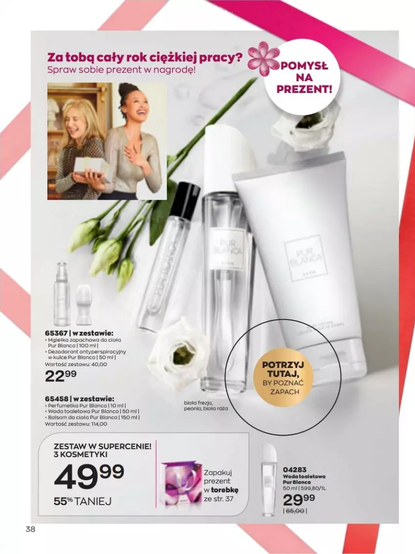 Gazetka promocyjna Avon - lipiec - ważna 01.07 do 31.07.2022 - strona 38 - produkty: Balsam do ciała, Dezodorant, Pur, Woda, Woda toaletowa