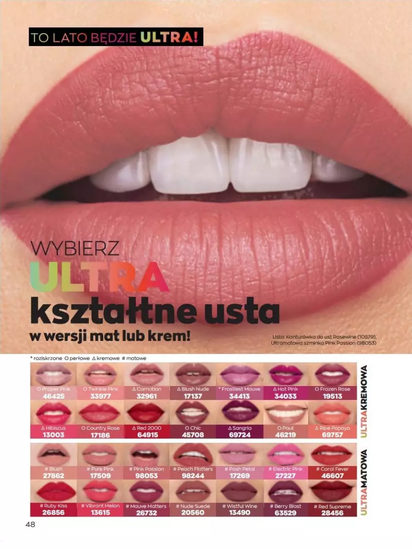 Gazetka promocyjna Avon - lipiec - ważna 01.07 do 31.07.2022 - strona 48 - produkty: Inka, Konturówka do ust, Rama, Szminka