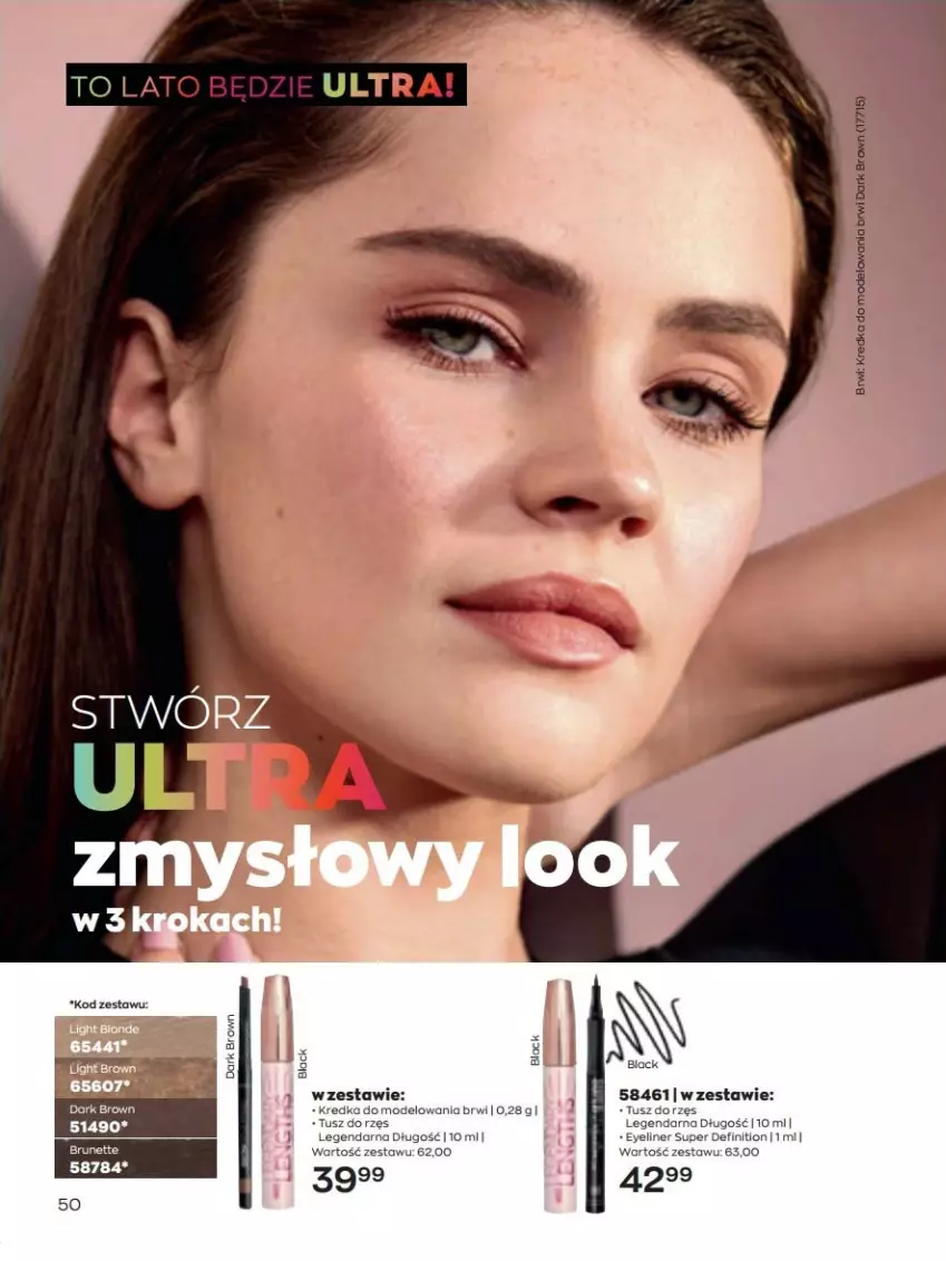 Gazetka promocyjna Avon - lipiec - ważna 01.07 do 31.07.2022 - strona 50 - produkty: Eveline, Kredka, Lack, Tusz