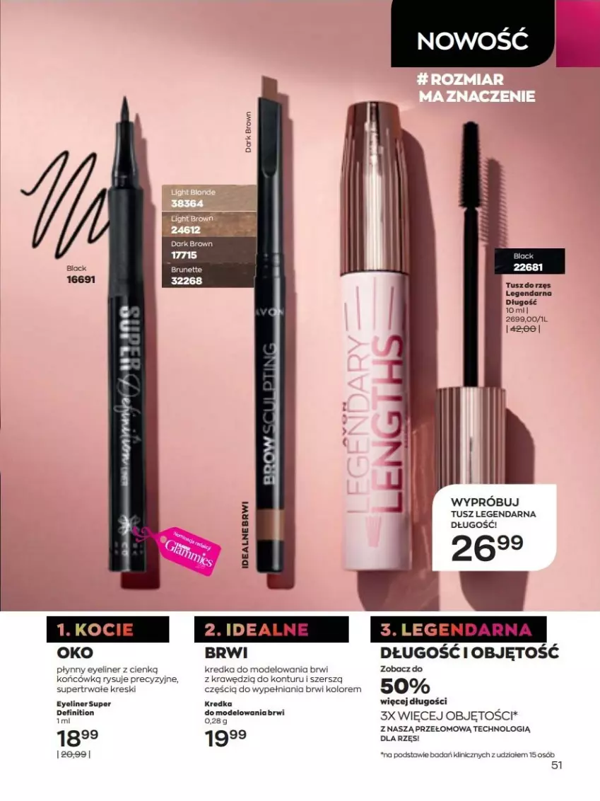 Gazetka promocyjna Avon - lipiec - ważna 01.07 do 31.07.2022 - strona 51 - produkty: Fa, Koc, Kredka, Tusz