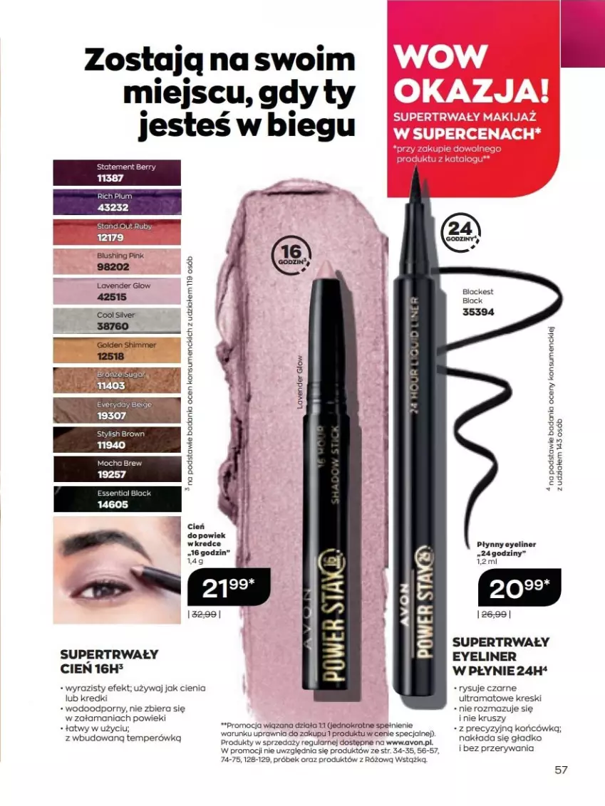 Gazetka promocyjna Avon - lipiec - ważna 01.07 do 31.07.2022 - strona 57 - produkty: Cień, Lack, Por