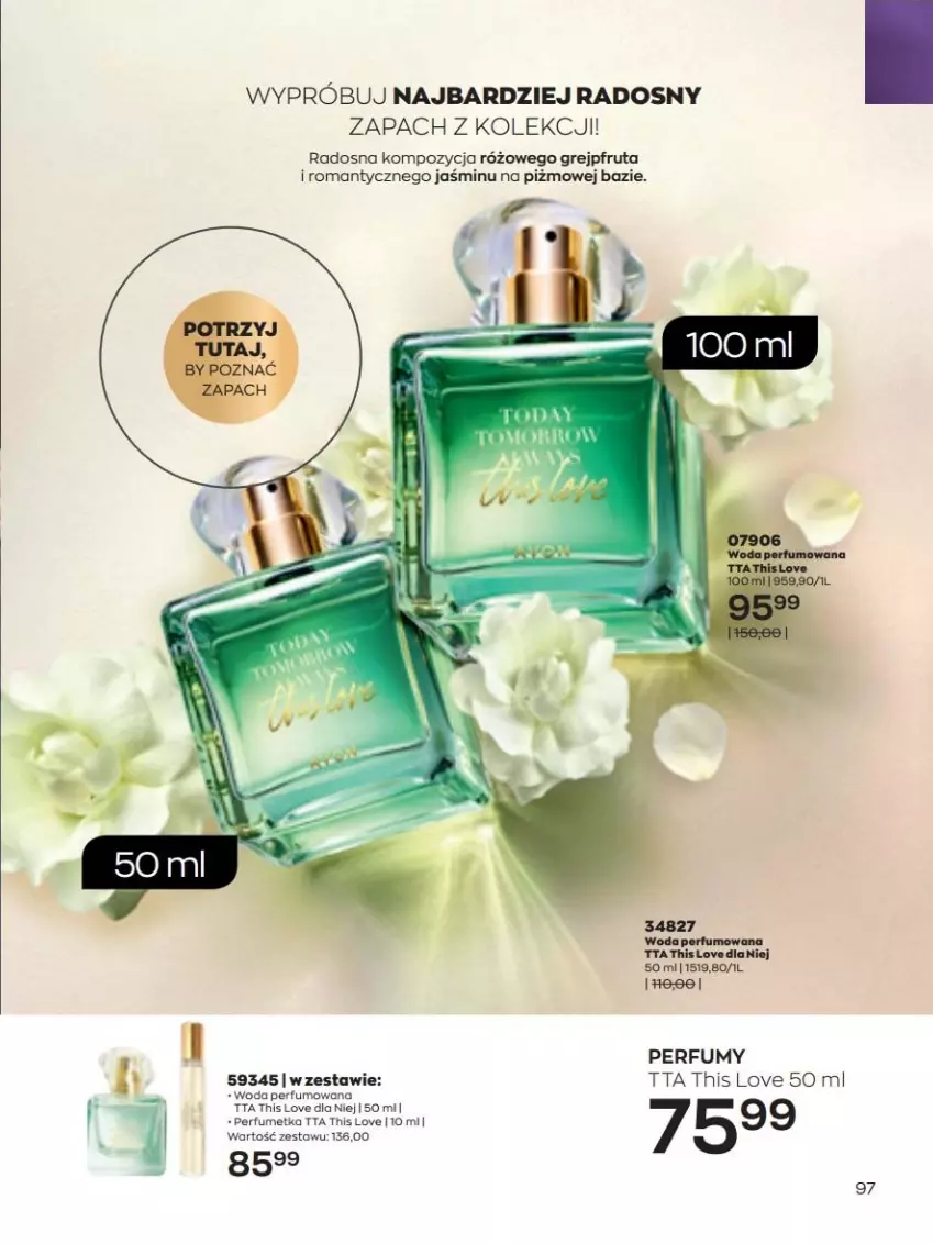 Gazetka promocyjna Avon - lipiec - ważna 01.07 do 31.07.2022 - strona 97 - produkty: Grejpfrut, Perfum, Woda, Woda perfumowana