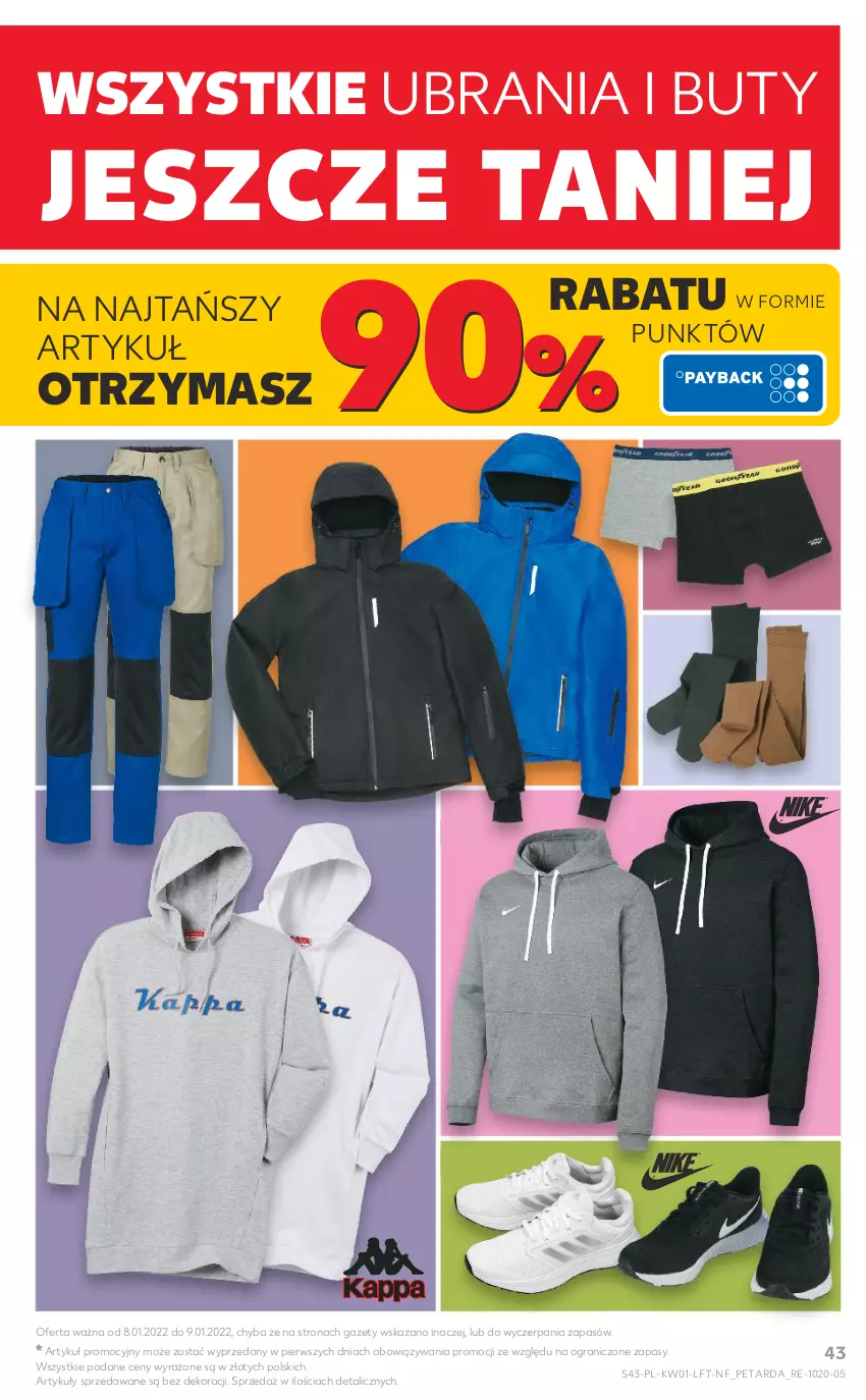 Gazetka promocyjna Kaufland - OFERTA TYGODNIA - ważna 05.01 do 12.01.2022 - strona 43 - produkty: Buty, Gra, Ubrania