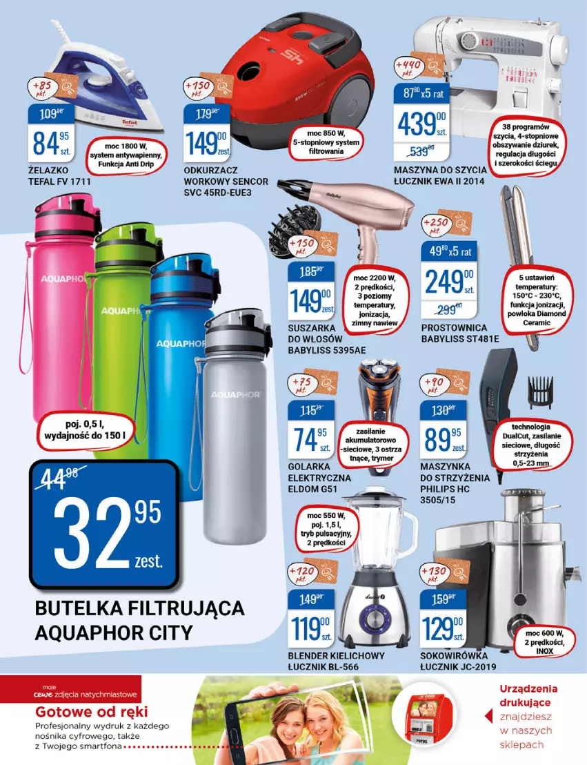 Gazetka promocyjna Bi1 - Uwolnij turbo moc - ważna 16.03 do 22.03.2022 - strona 16 - produkty: Aquaphor, Babyliss, Blender, Fa, Golarka, Maszynka, Philips, Prostownica do włosów, Sencor, Silan, Smartfon, Sok, Suszarka, Szyna, Szynka, Tefal, Top