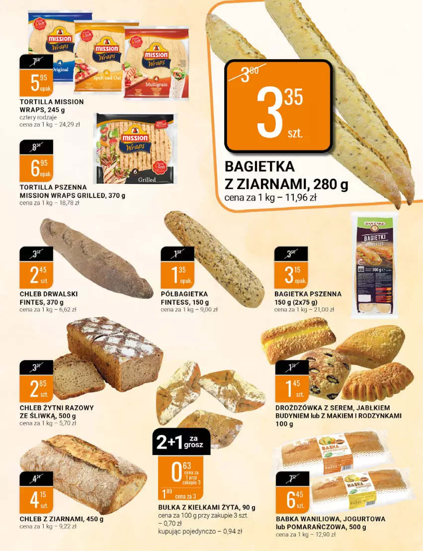 Gazetka promocyjna Bi1 - Uwolnij turbo moc - ważna 16.03 do 22.03.2022 - strona 5 - produkty: Babka, Bagietka, Bagietka pszenna, BIC, Bułka, Chleb, Grill, Jogurt, Półbagietka, Ser, Tortilla