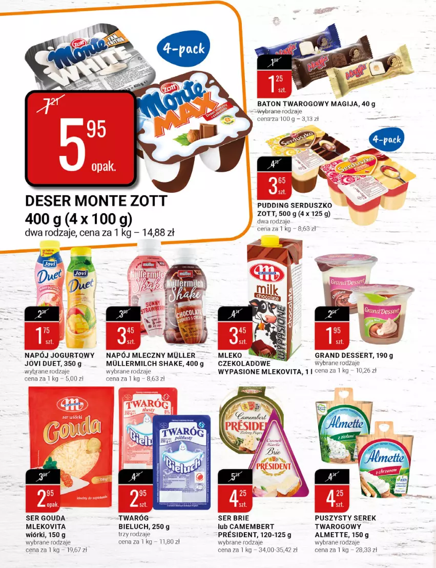 Gazetka promocyjna Bi1 - Uwolnij turbo moc - ważna 16.03 do 22.03.2022 - strona 6 - produkty: Almette, Baton, Bieluch, Brie, Camembert, Deser, Gouda, Gra, Jogurt, Magija, Mleko, Mlekovita, Monte, Napój, Napój jogurtowy, Napój mleczny, Pudding, Ser, Serek, Twaróg, Zott