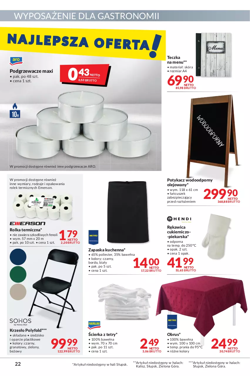 Gazetka promocyjna Makro - [Oferta promocyjna] Artykuły spożywcze i przemysłowe - ważna 28.06 do 11.07.2022 - strona 22 - produkty: Cukier, Gra, Granat, Krzesło, Obrus, Olej, Piec, Podgrzewacze, Por, Siedzisko, Wełna