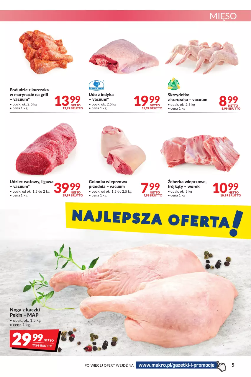 Gazetka promocyjna Makro - [Oferta promocyjna] Artykuły spożywcze i przemysłowe - ważna 28.06 do 11.07.2022 - strona 5 - produkty: Golonka wieprzowa, Grill, Kurczak, Mięso, Noga z kaczki, Podudzie z kurczaka, Udziec wołowy