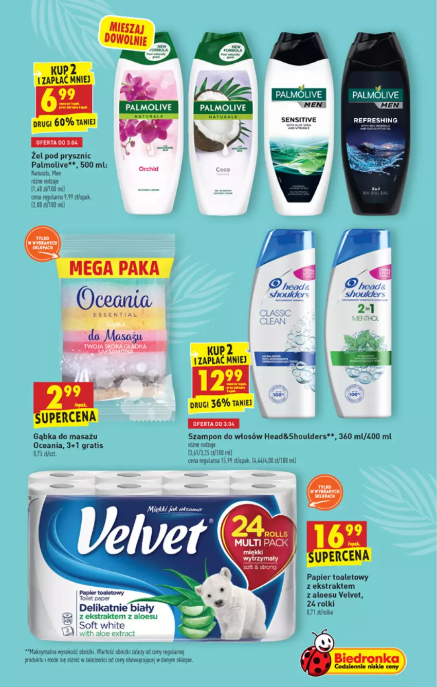 Gazetka promocyjna Biedronka - W tym tygodniu PN - ważna 01.04 do 07.04.2021 - strona 41 - produkty: Fa, Gala, Gra, Palmolive, Papier, Papier toaletowy, Szampon, Velvet