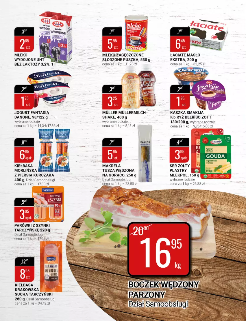 Gazetka promocyjna Bi1 - Pod Twoje drzwi - ważna 26.01 do 01.02.2022 - strona 6 - produkty: Belriso, Danone, Fa, Fanta, Jogurt, Kiełbasa, Kiełbasa krakowska, Kurczak, Masło, Mleko, Mleko zagęszczone, Parówki, Parówki z szynki, Ser, Smakija, Tarczyński, Tusz, Zott