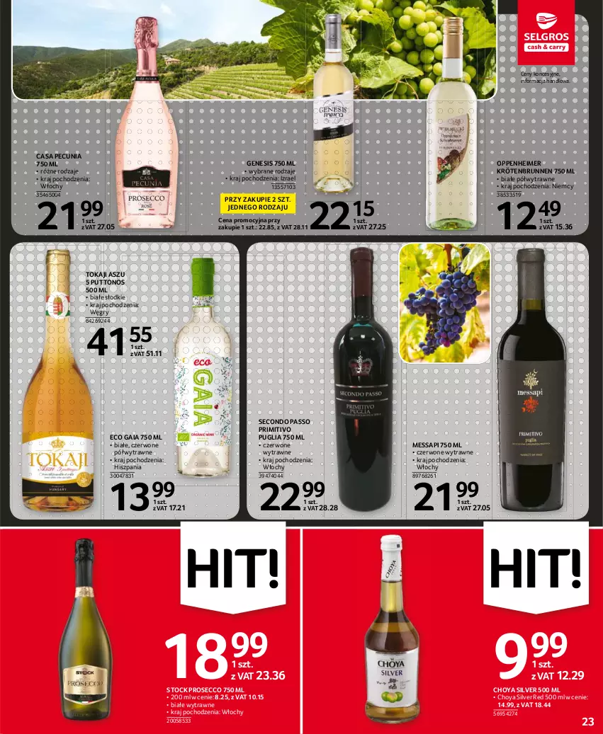 Gazetka promocyjna Selgros - Oferta spożywcza - ważna 24.06 do 07.07.2021 - strona 23 - produkty: Gry, Prosecco, Stock, Tokaji