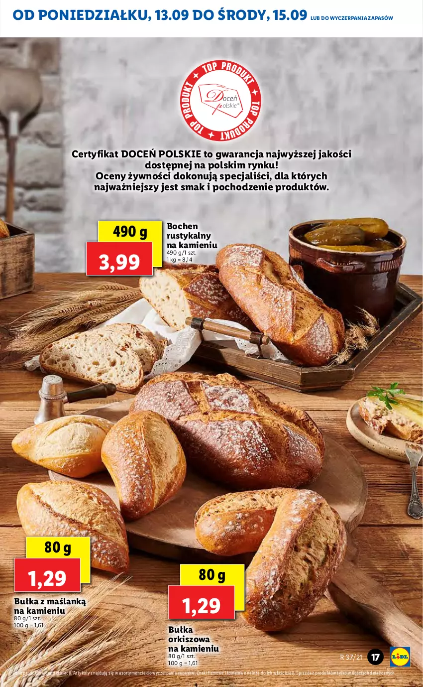 Gazetka promocyjna Lidl - GAZETKA - ważna 13.09 do 15.09.2021 - strona 17 - produkty: Bułka, Rust