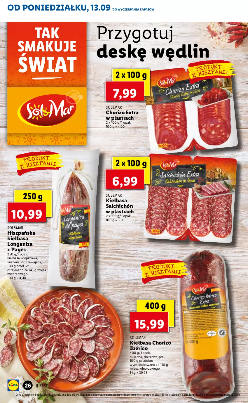 Gazetka promocyjna Lidl - GAZETKA - ważna 13.09 do 15.09.2021 - strona 26 - produkty: Kiełbasa