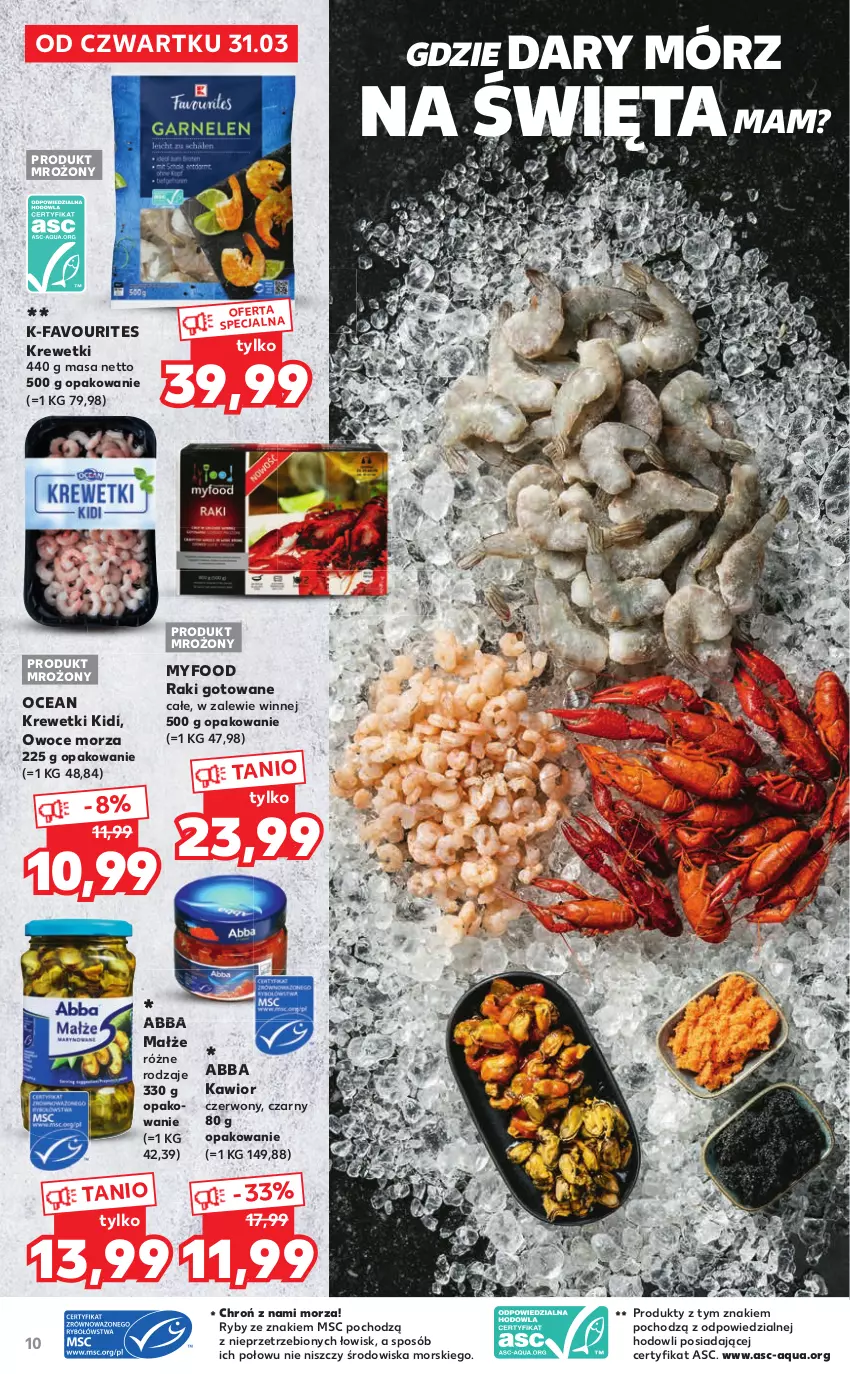 Gazetka promocyjna Kaufland - Katalog specjalny - ważna 31.03 do 16.04.2022 - strona 10 - produkty: Fa, Kawior, Krewetki, Małże, Owoce, Owoce morza