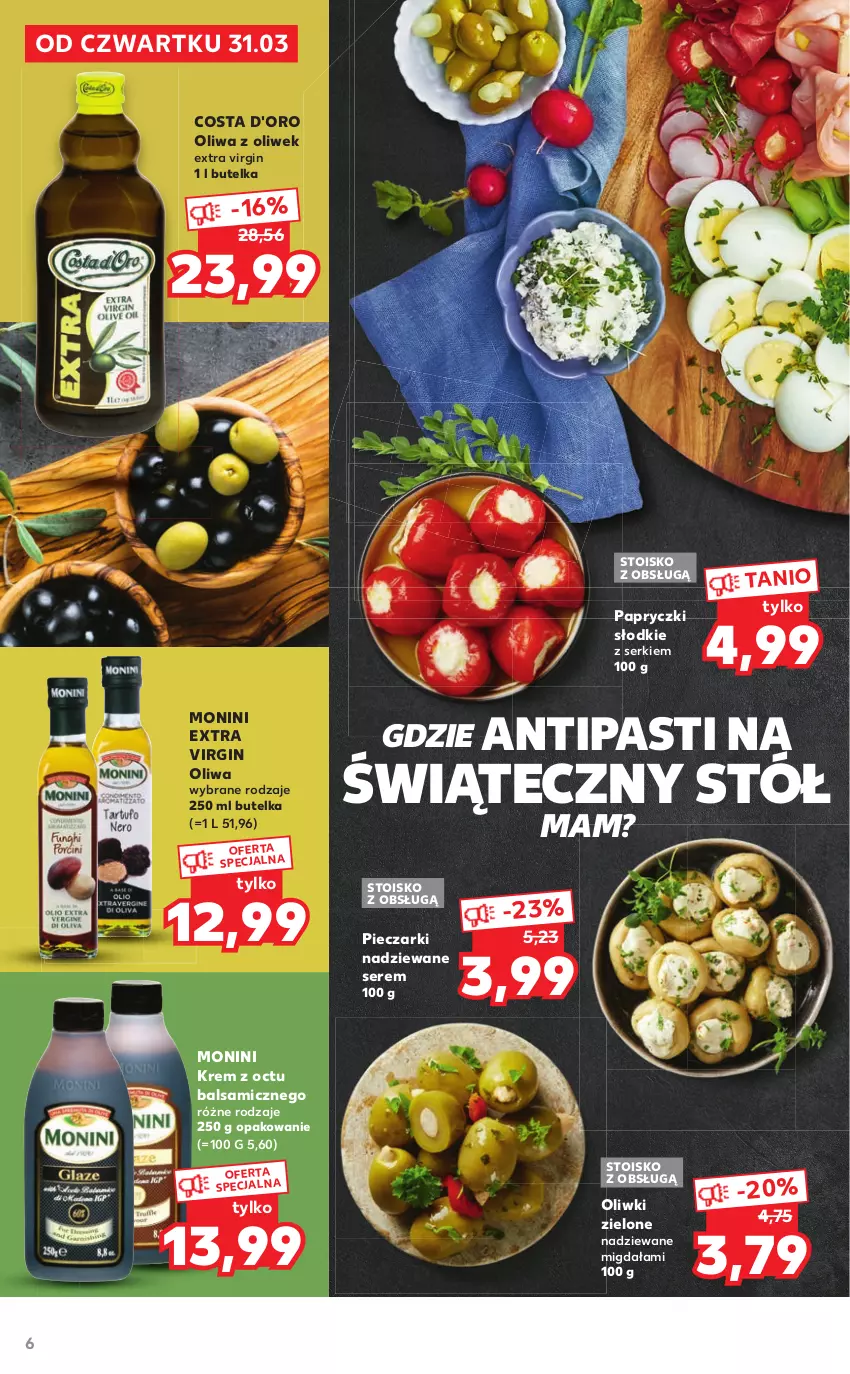 Gazetka promocyjna Kaufland - Katalog specjalny - ważna 31.03 do 16.04.2022 - strona 6 - produkty: Costa d'Oro, Gin, Monini, Oliwa z oliwek, Oliwki, Oliwki zielone, Piec, Ser, Stół