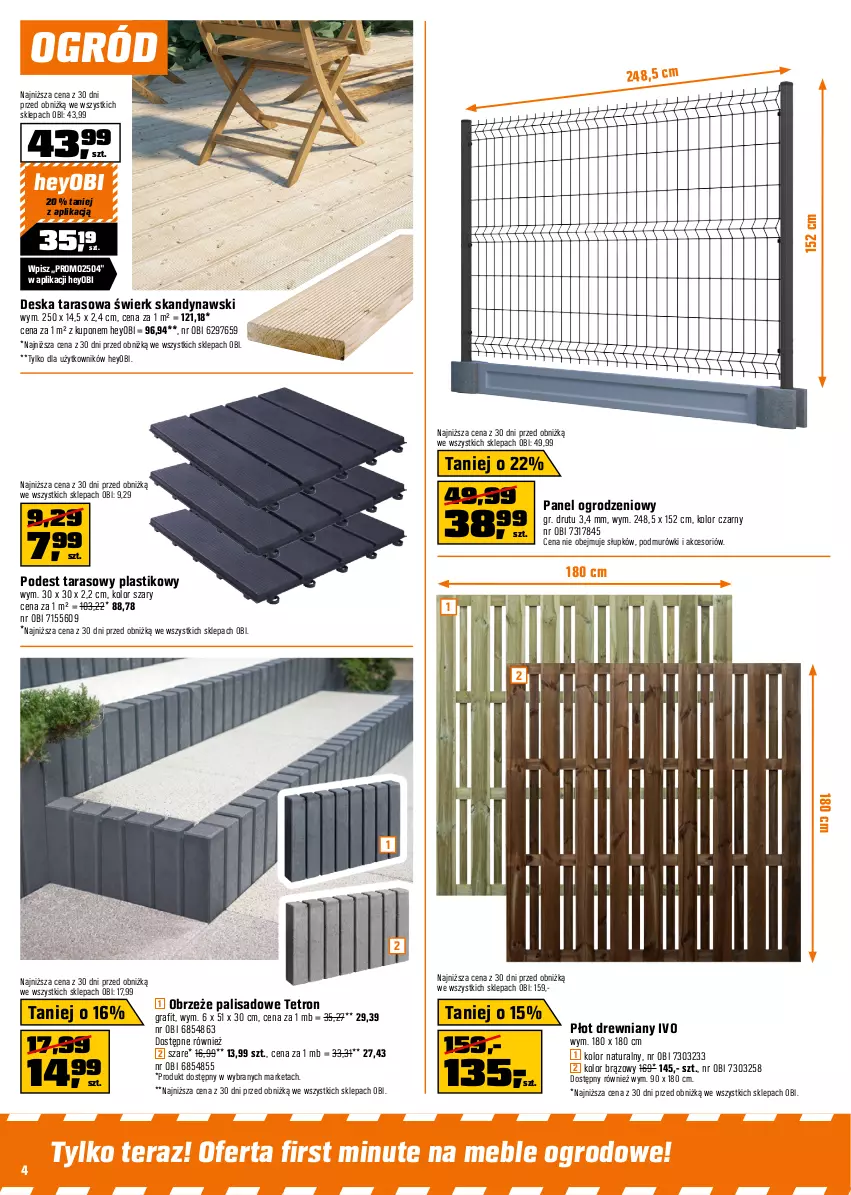 Gazetka promocyjna Obi - Gazetka OBI - ważna 12.03 do 25.03.2025 - strona 4 - produkty: Gra, Meble, Ogród, Tera