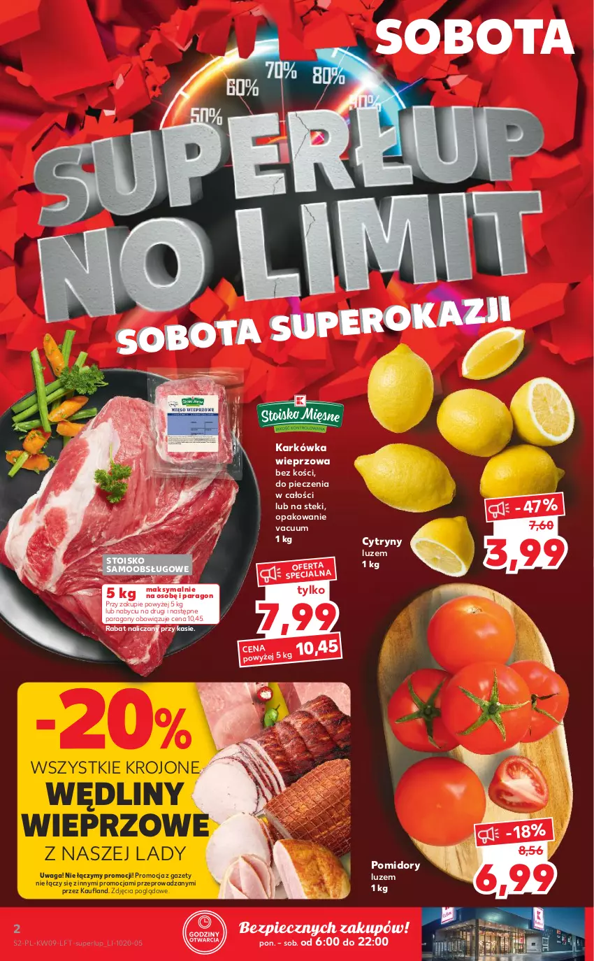 Gazetka promocyjna Kaufland - OFERTA TYGODNIA - ważna 03.03 do 09.03.2022 - strona 2 - produkty: Cytryny, Karkówka wieprzowa, Piec, Pomidory, Stek, Waga