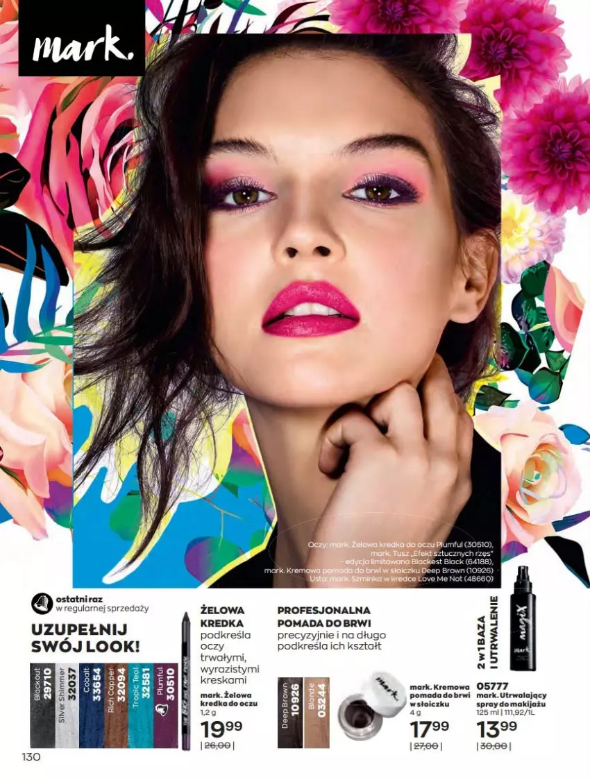 Gazetka promocyjna Avon - Katalog Avon 6/2021 kampania czerwiec - ważna 01.06 do 30.06.2021 - strona 130 - produkty: Dada, Kredka, Makijaż, Pomada, Pomada do brwi