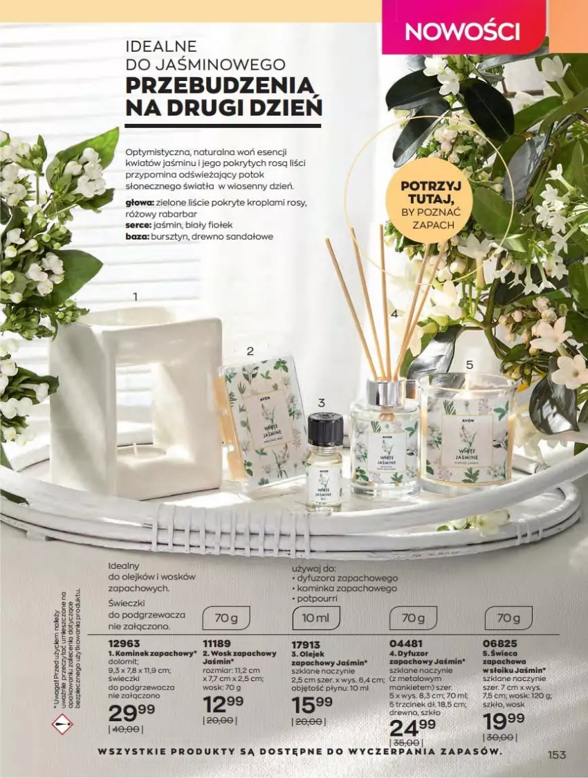 Gazetka promocyjna Avon - Katalog Avon 6/2021 kampania czerwiec - ważna 01.06 do 30.06.2021 - strona 153 - produkty: Bursztyn, Inka, Kominek, Olej, Piec, Sandał, Ser, Waga