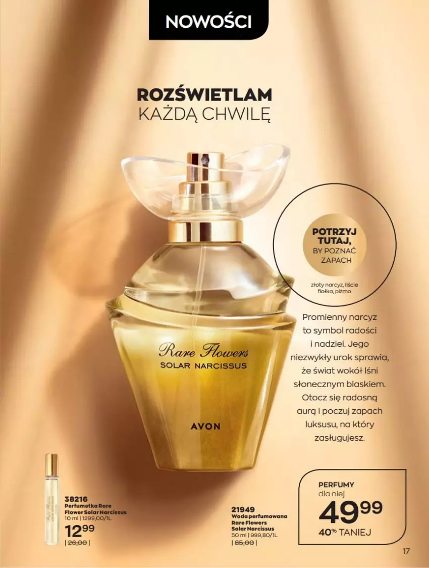 Gazetka promocyjna Avon - Katalog Avon 6/2021 kampania czerwiec - ważna 01.06 do 30.06.2021 - strona 17 - produkty: Narcyz, Perfum, Woda, Woda perfumowana