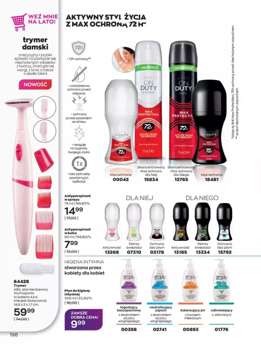 Gazetka promocyjna Avon - Katalog Avon 6/2021 kampania czerwiec - ważna 01.06 do 30.06.2021 - strona 198 - produkty: Antyperspirant, Bateria, Gin, LG, Mleko