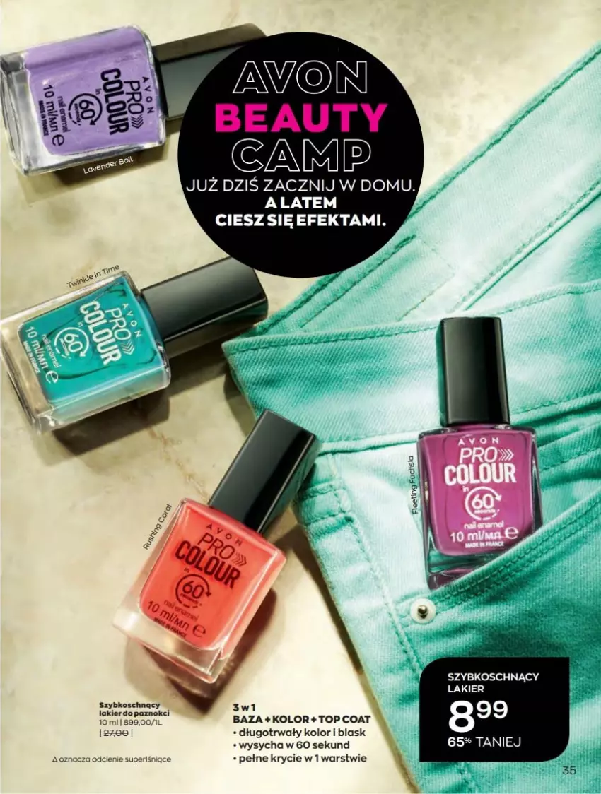 Gazetka promocyjna Avon - Katalog Avon 6/2021 kampania czerwiec - ważna 01.06 do 30.06.2021 - strona 35 - produkty: Fa, Lakier, Top