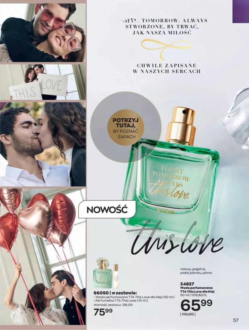 Gazetka promocyjna Avon - Katalog Avon 6/2021 kampania czerwiec - ważna 01.06 do 30.06.2021 - strona 57 - produkty: Always, Grejpfrut, Perfum, Ser, Woda, Woda perfumowana