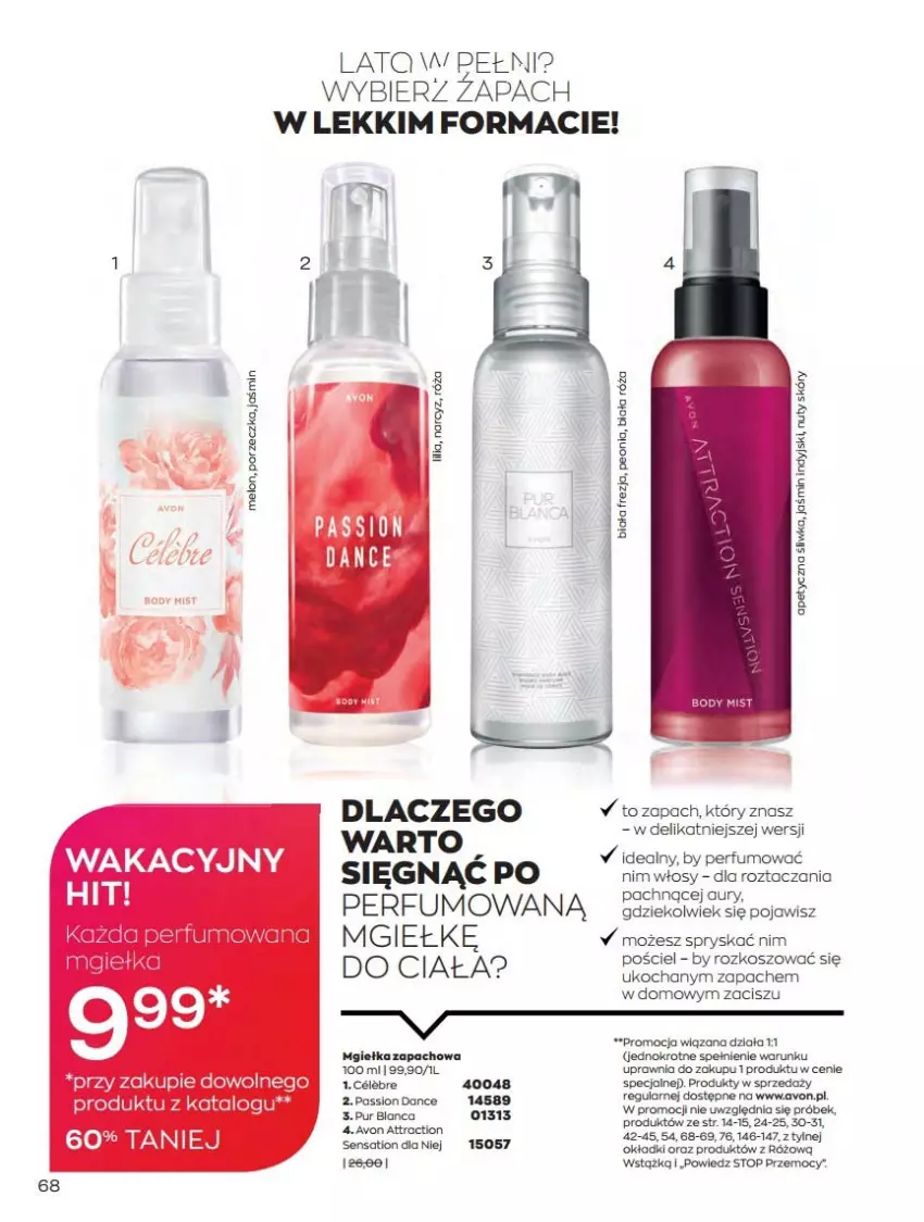 Gazetka promocyjna Avon - Katalog Avon 6/2021 kampania czerwiec - ważna 01.06 do 30.06.2021 - strona 68 - produkty: Chia, Melon, Narcyz, Nuty, Perfum, Por, Róża, Top