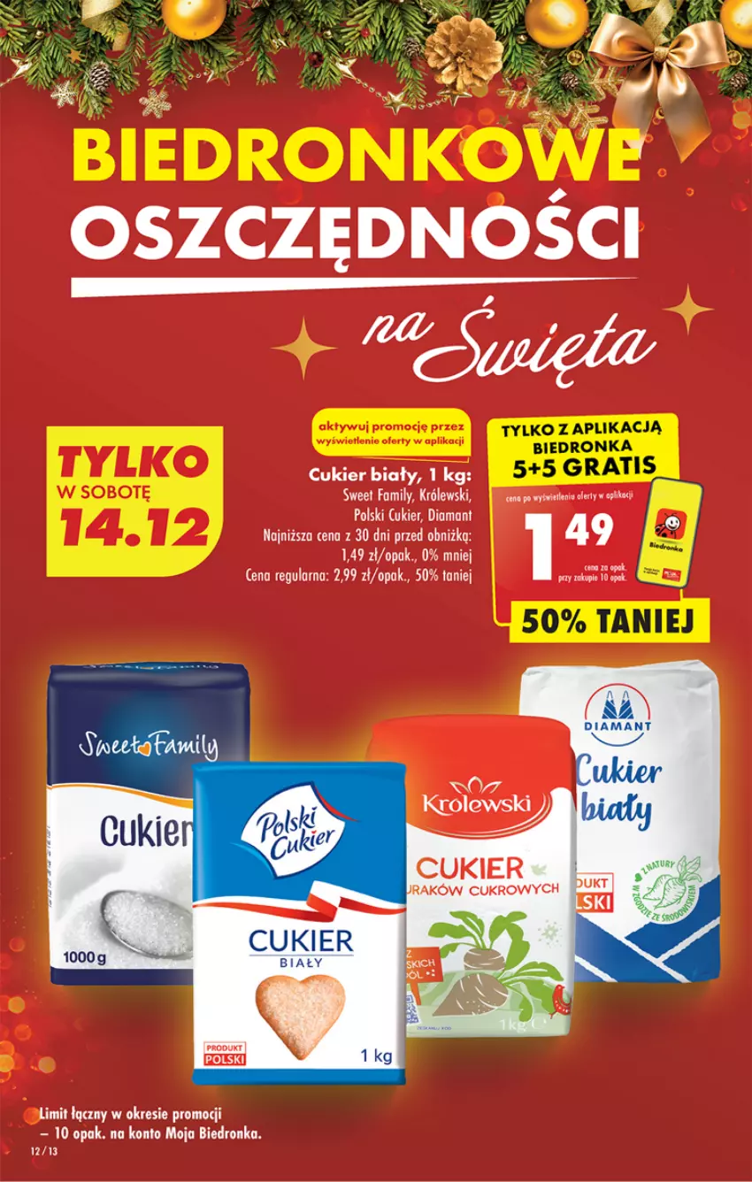 Gazetka promocyjna Biedronka - Od czwartku - ważna 12.12 do 18.12.2024 - strona 12 - produkty: Cukier, Diamant, Dron, Fa, Gra, Królewski