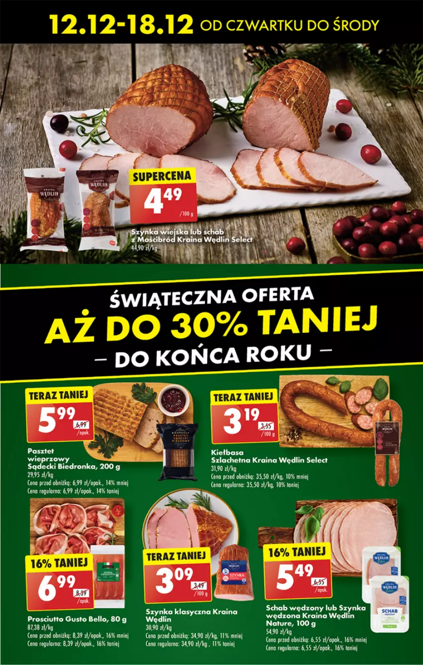 Gazetka promocyjna Biedronka - Od czwartku - ważna 12.12 do 18.12.2024 - strona 39 - produkty: Bell, Kiełbasa, Pasztet, Prosciutto, Szynka, Wełna