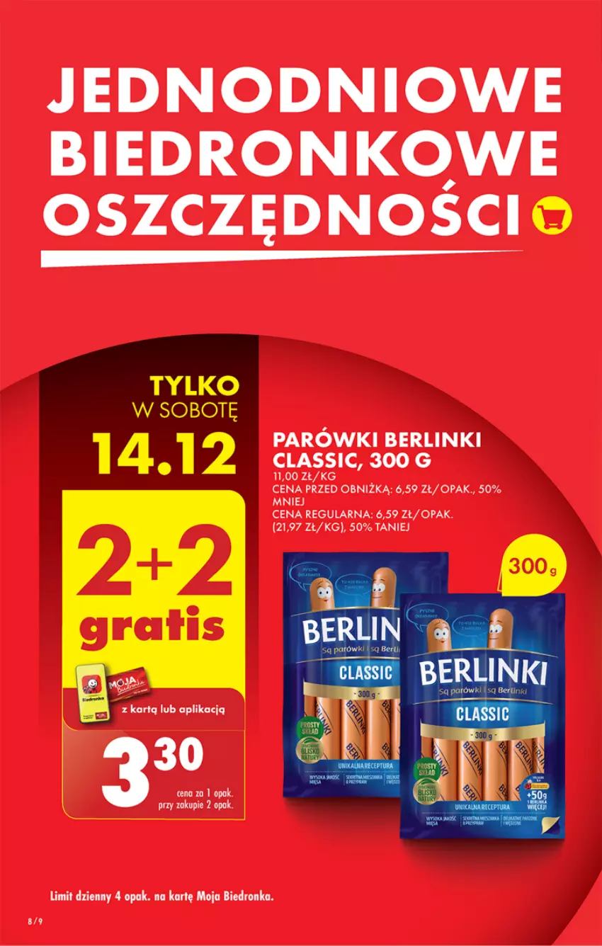 Gazetka promocyjna Biedronka - Od czwartku - ważna 12.12 do 18.12.2024 - strona 8 - produkty: Berlinki, Dron, Parówki