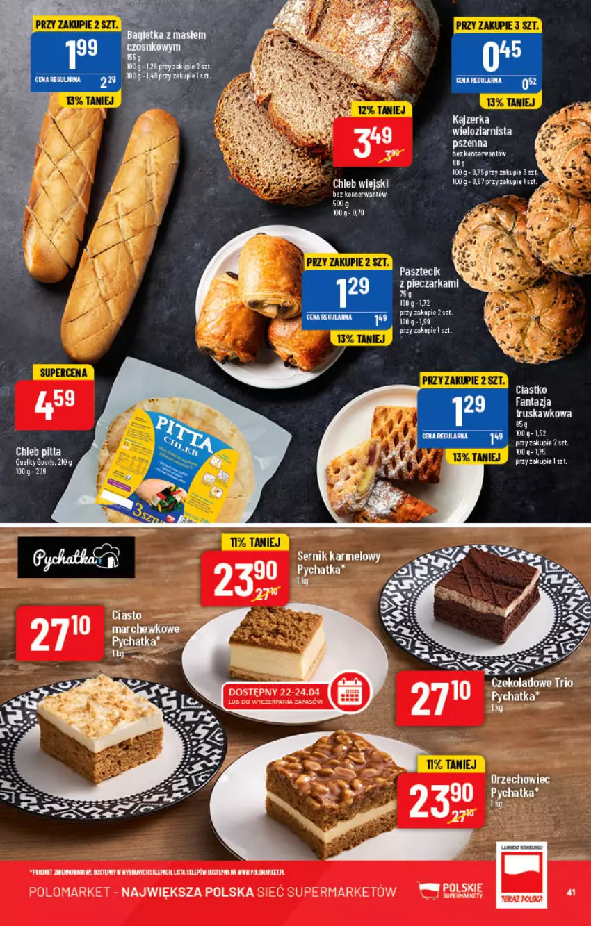 Gazetka promocyjna PoloMarket - Gazetka pomocyjna - ważna 20.04 do 26.04.2022 - strona 41 - produkty: Chleb, Fa, Fanta, Kajzerka, Piec, Pieczarka, Ser