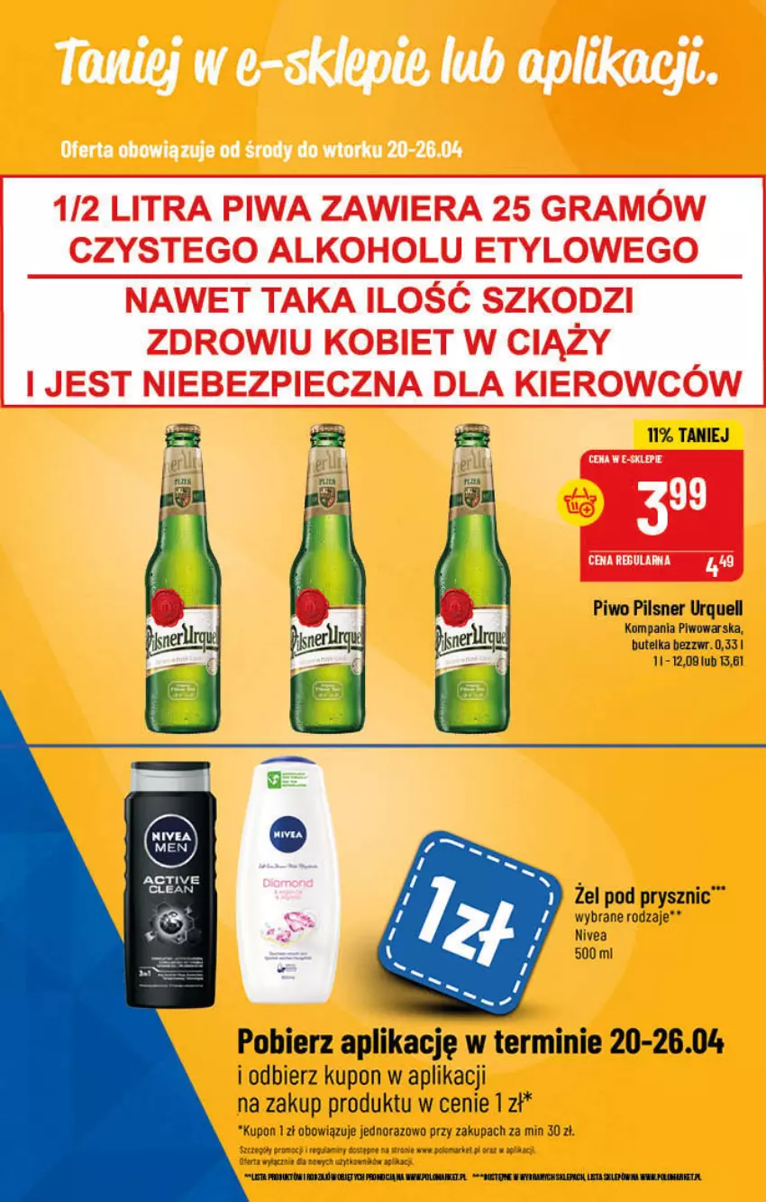 Gazetka promocyjna PoloMarket - Gazetka pomocyjna - ważna 20.04 do 26.04.2022 - strona 55 - produkty: Gra, Nivea, Piec, Pilsner Urquell, Piwa, Piwo