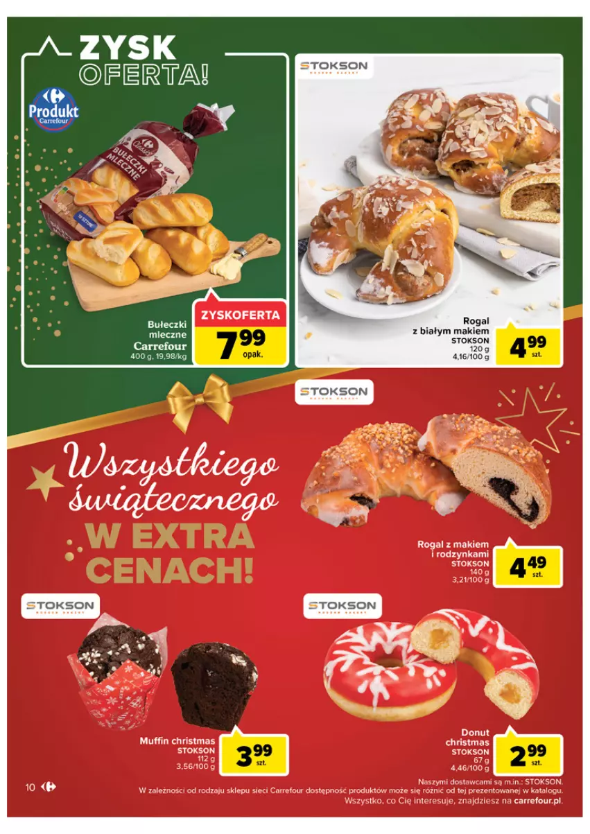 Gazetka promocyjna Carrefour - Gazetka Carrefour - ważna 06.12 do 11.12.2022 - strona 10 - produkty: Donut, Rogal