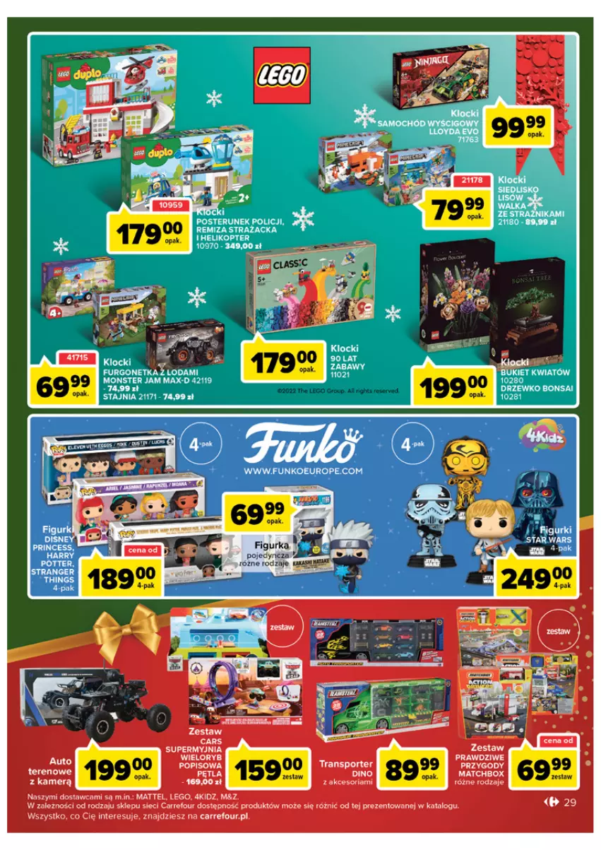 Gazetka promocyjna Carrefour - Gazetka Carrefour - ważna 06.12 do 11.12.2022 - strona 29 - produkty: LEGO, Mattel, Por, Sport, Tran