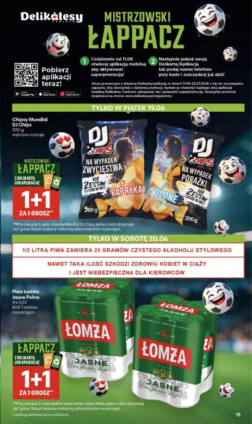 Gazetka promocyjna Delikatesy Centrum - Franczyza DC25 Czwartek - ważna 18.06 do 24.06.2026 - strona 15 - produkty: Gra, Mobil, Piec, Piwa, Por, Rum, Telefon
