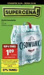 Gazetka promocyjna Delikatesy Centrum - Franczyza DC25 Czwartek - Gazetka - ważna od 24.06 do 24.06.2026 - strona 6 - produkty: Woda, Cisowianka